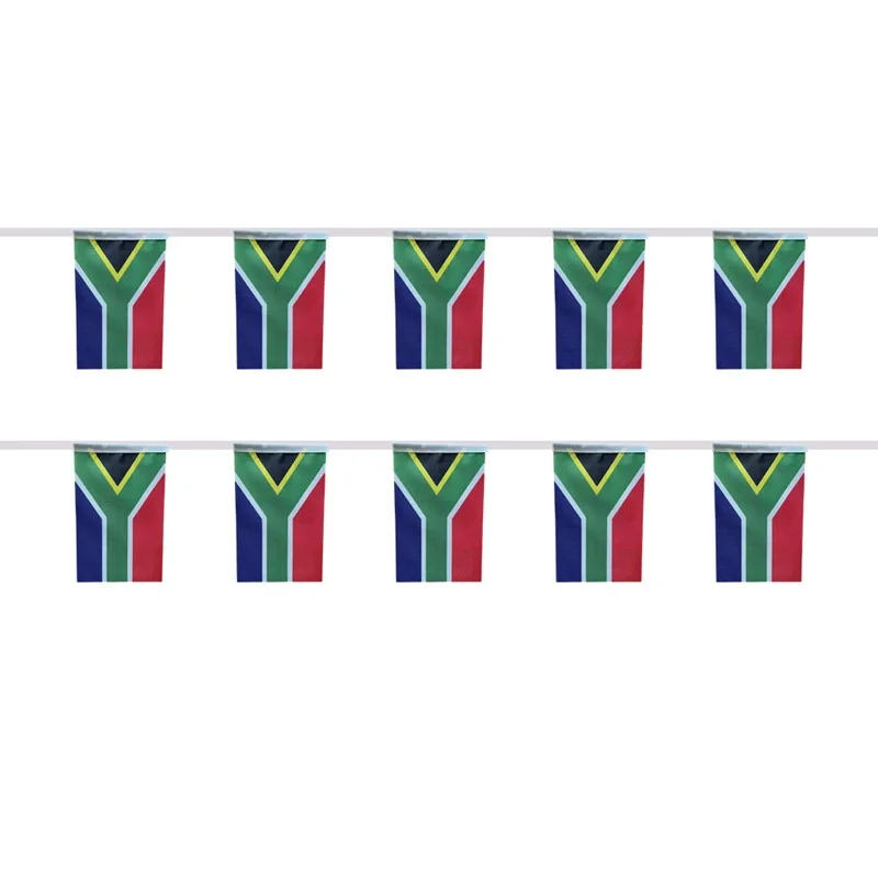 

SKY FLAG South Africa bunting flags 14x21cm 20pcs/lot South Africa String flags Pennant Banner for Festival Party decoration