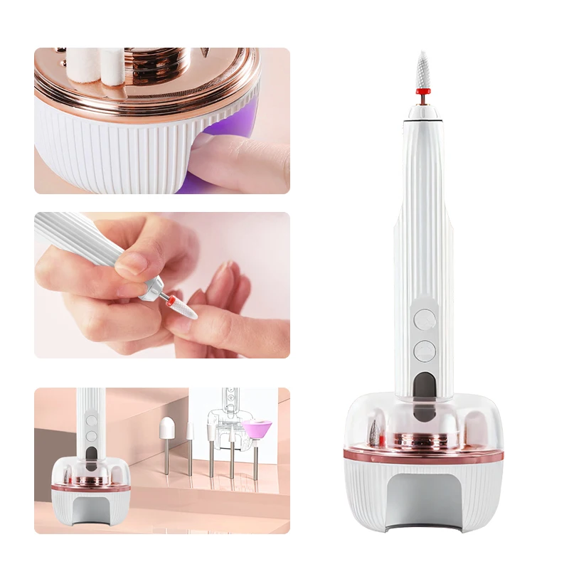Portable Electric 18000 Rpm Rechargeable UV Nail Kit with UV Lamp and Drill Nails