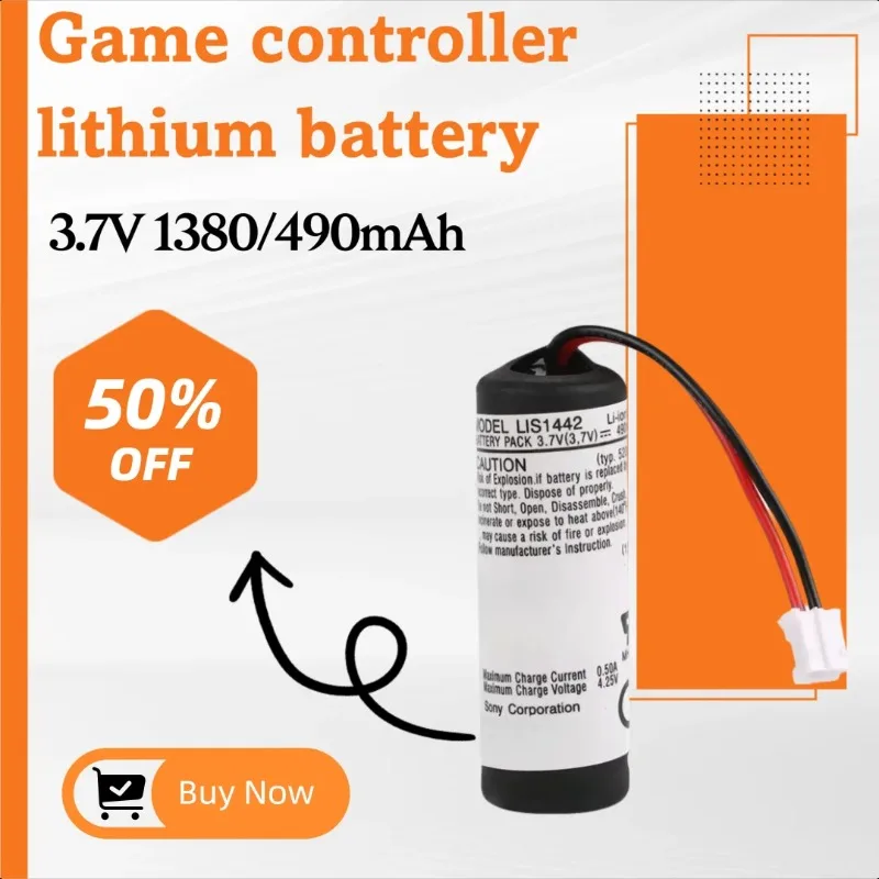

3.7V 1380/490mAh LIS1441 LIS1442 Rechargeable Battery for Sony PS3 Move Wireless Game Controller
