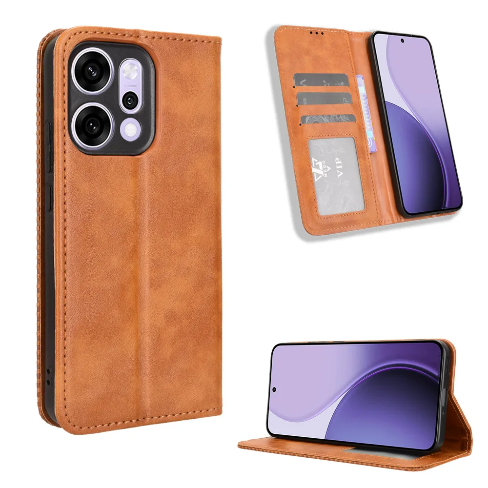 For OPPO Reno 14F 5G Fusion Flip PU Leather Wallet Phone Case For OPPO Reno 14F 14 F 5G Reno14F Anti-Fall Coque