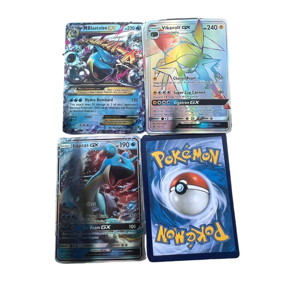 54-200 Uds Pokémon PTCG tarjetas de colección Pikachu VMAX GX V VSTAR Ex (inglés español coreano francés alemán) cartas de juego de Anime juguete