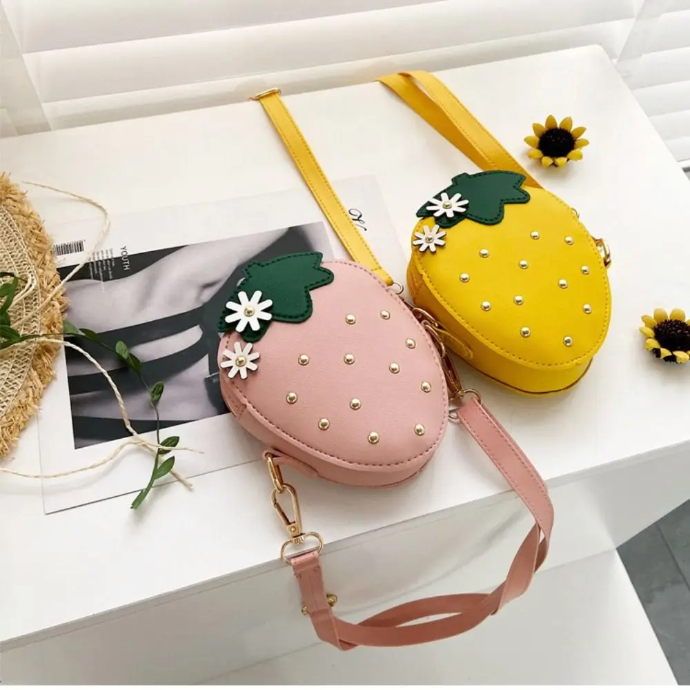 Mini Purse Cute Strawberry Purse Toddler Kids Wallet Shoulder Bag Crossbody Bags for Little Girls