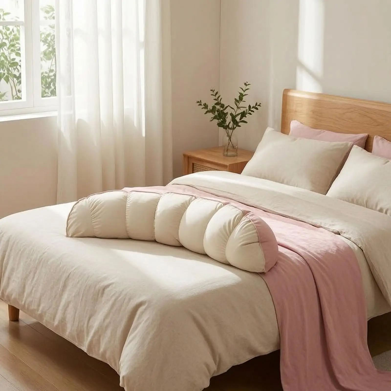 Extra-long Pregnancy Support Pillow Full Alignment Anatomical Body Pillow for Bed Lounging