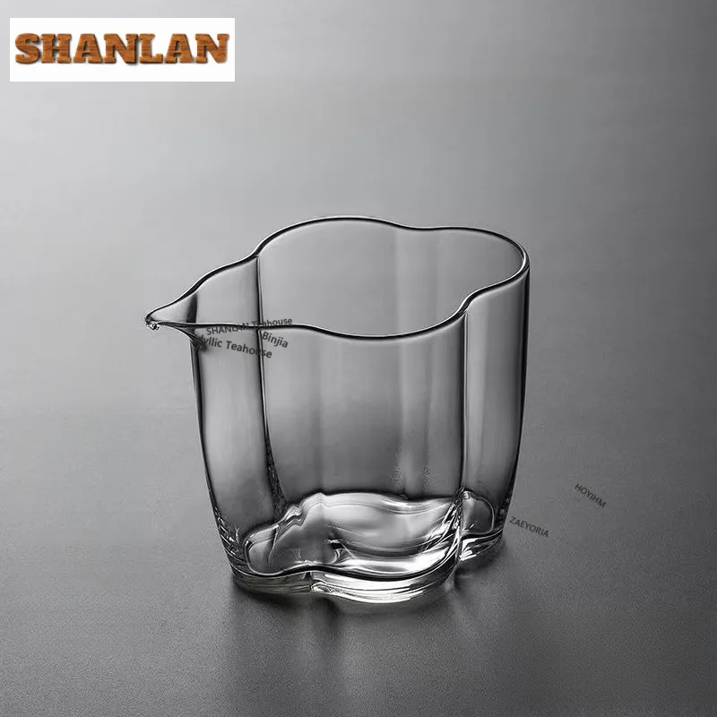 

350ml Cloud Glass Tea Pitcher Divide Tea Sharing Pot Cha Hai Dispenser Justice Cup Green Tea Fair Mug Tea Ceremony Supplies Gift