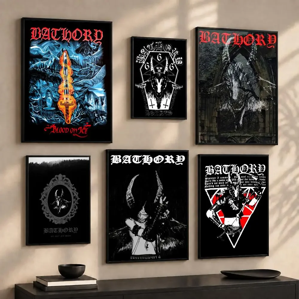 Classic Metal Band B-Bathory Quorthon Poster Wall Art Print Sticker for Bedroom Living Room Dorm Office Modern Home Decor Gift