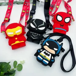 Anime The Avengers Marvel Cartoon Cute Spider Man Trendy Cool Change Card Bag Iron Man Adjustable Strap Kids Crossbody Bag