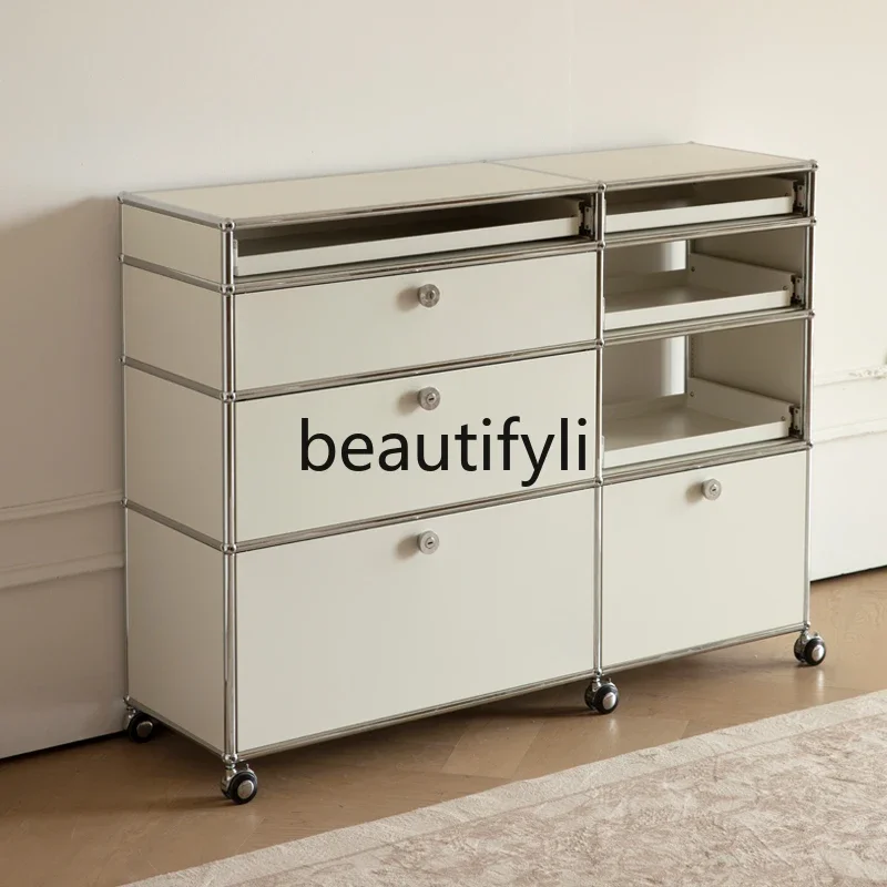 

Medieval stainless steel storage chest TV cabinet usm module cabinet CQY