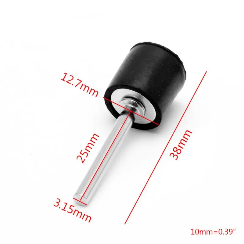

A5YD 10Pcs Drum Rubber Mandrels 1/8" Shank For Sanding Sleeve Rotary Tool New