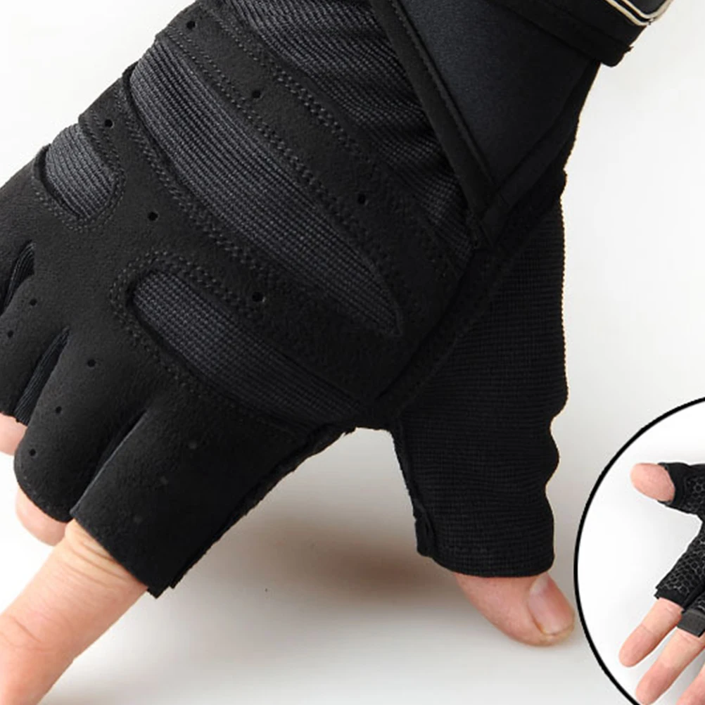 

Half-Finger Gloves Fitness Gloves For Men Women Breathable Anti-Slip Durable For Mountain Climbing Riding Weightlifting