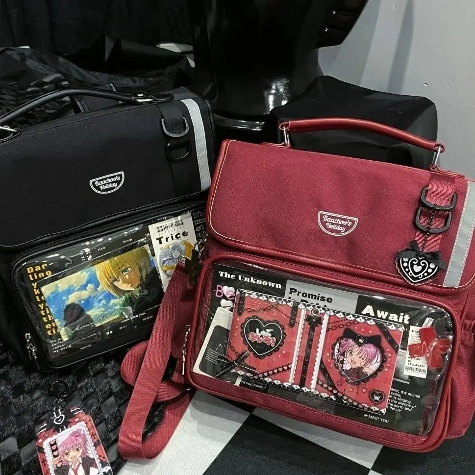 JIAERDI Adrette Sommer Schule Taschen Ästhetische Transparente Rucksäcke Für Frauen Beliebte Leinwand Rucksack Mochila Mujer Ita Tasche – Detail 12