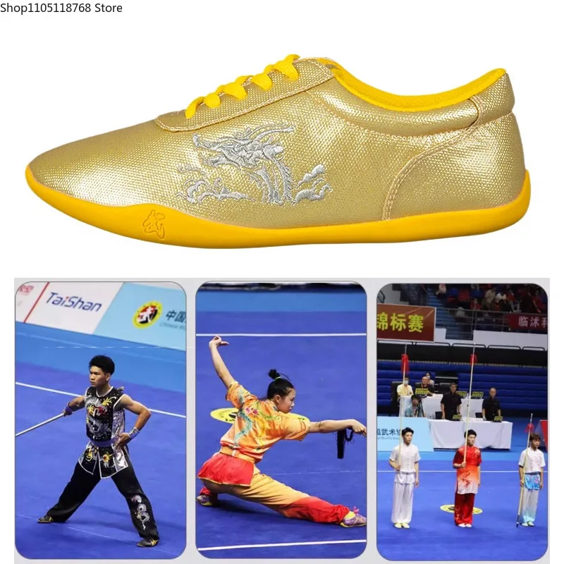 

Cowhide Tai Chi Shoes Soft Real Leather Kung Fu Shoes Martial Arts Sneaker Sports Training Footwear