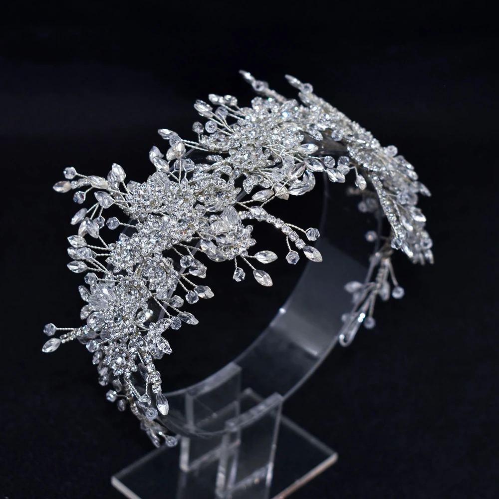 DZ096 Elegant Headdresses For Wedding Bridal Headdresses Crystal Hairband Tiara For Women Fairy Accessory Women Hair Jewelry
