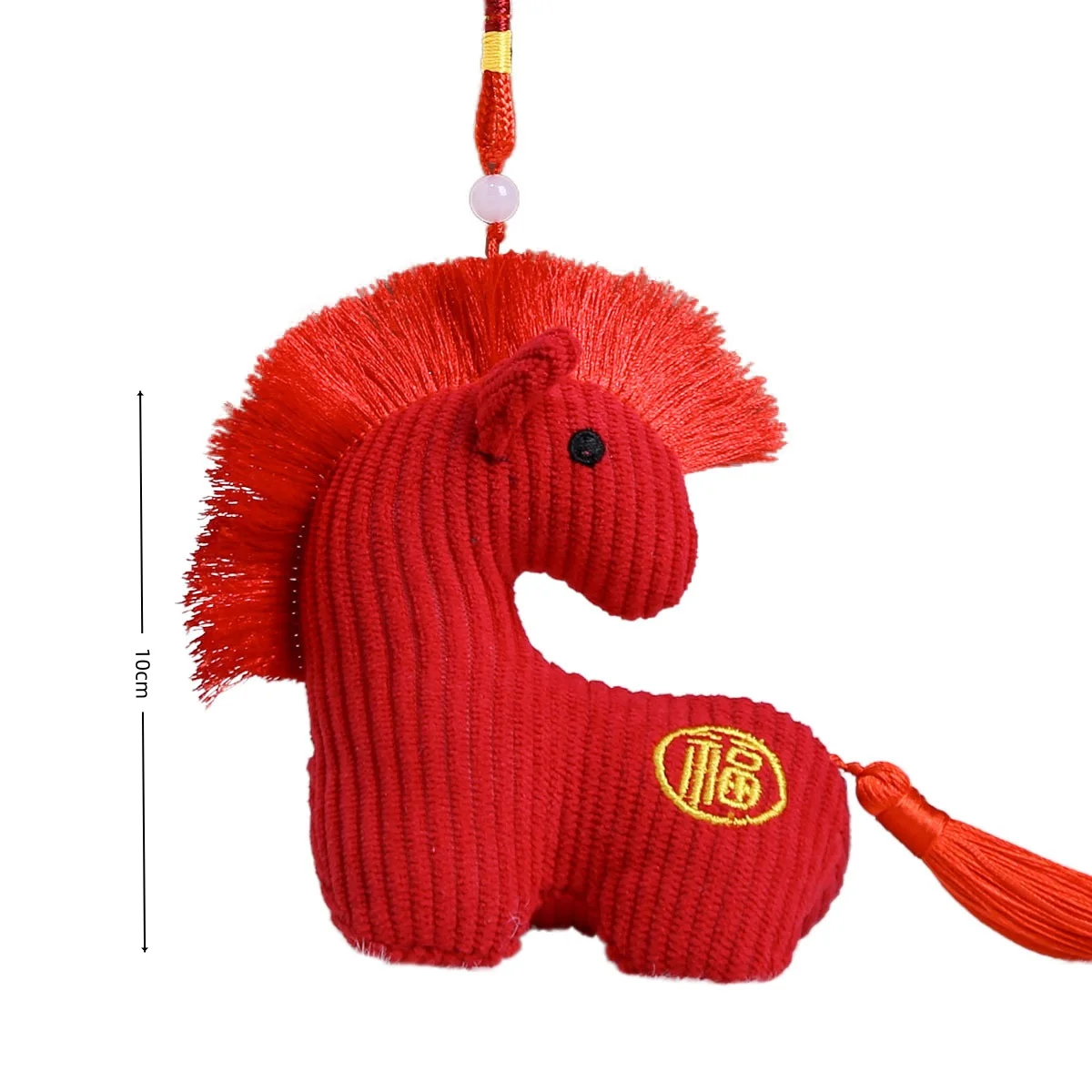 1pc Dekoration Kleine Ornament Pferd Jahr Maskottchen Weihnachten Geschenk Plüsch Pony Schlüsselbund Sternzeichen Pferd Gefüllte Puppe Spielzeug Tasche Anhänger