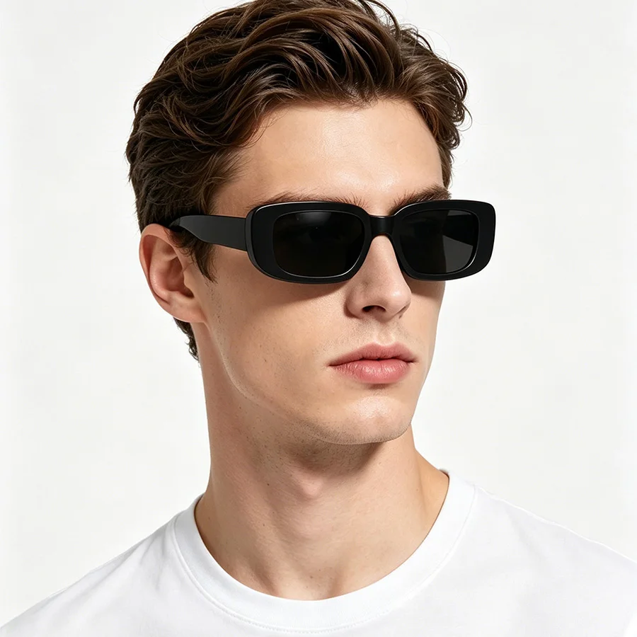 56PCS  Vintage Small Rectangle Sunglasses Colorful Retro Unisex Eyewear for Women & Men, Fashion Beach Casual Shades Daily Wear