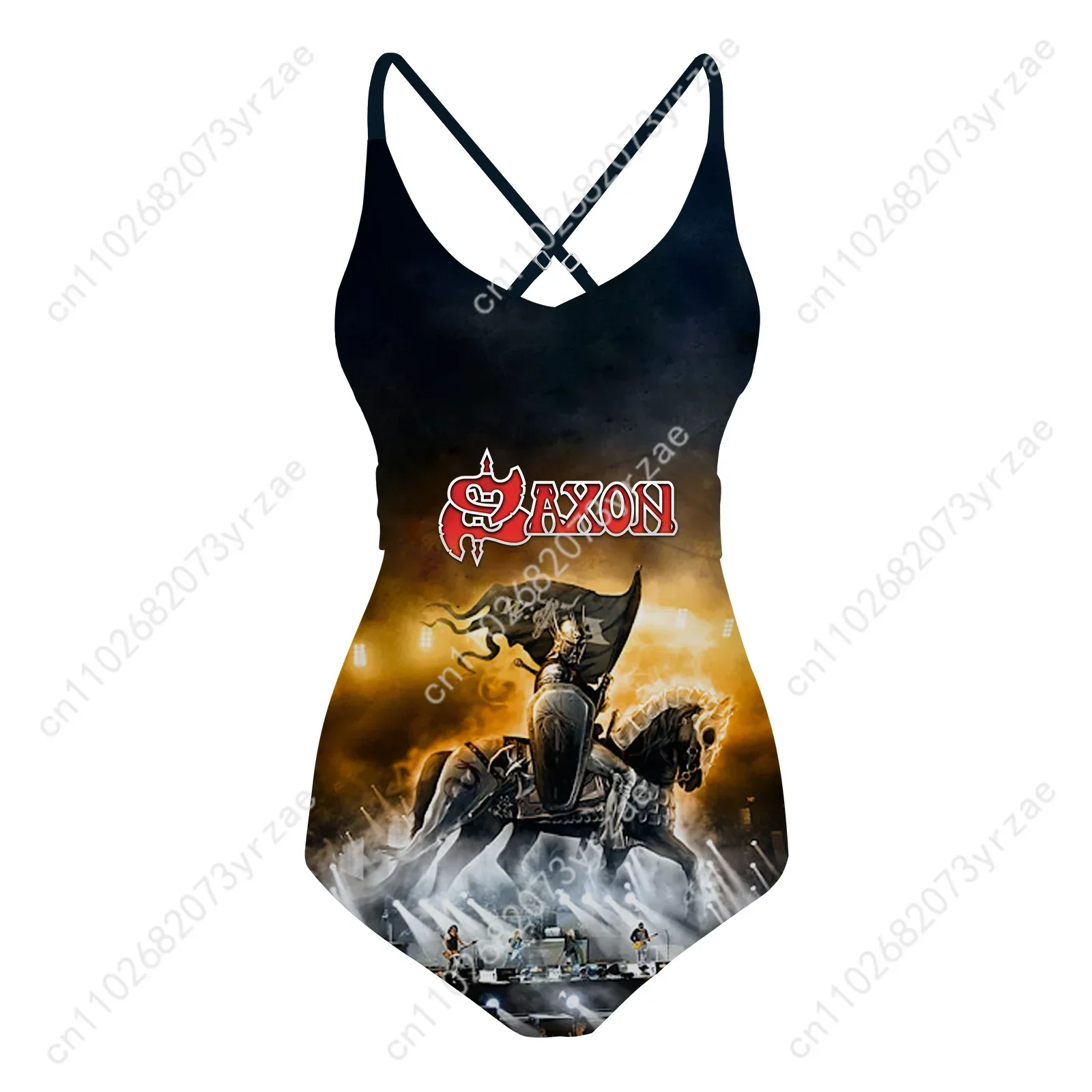 Saxon Band Womens Sling Swimsuits Personalized Sexy Swimwear Pool Party Beach Bikini Summer Holiday Custom Made Bathing Suits