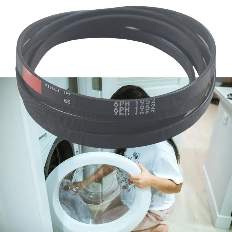 J6PE 6PH1952 Washer Drive Belt Transmission Belt Replacement Part for Washing Machine Dryer Rubber Closed Looping Belt
