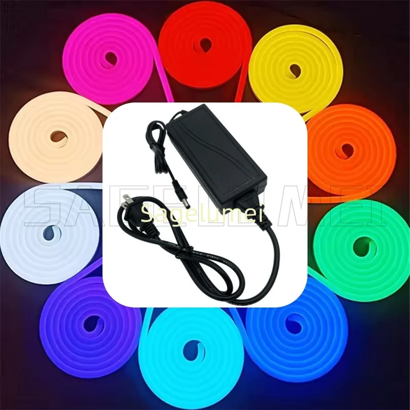 New 16.4Ft/5M Led Neon Strip Light 12V Silicone Indoor Outdoor Waterproof Flexible for Bar Home TV Kitchen Bedroom Wedding 2026