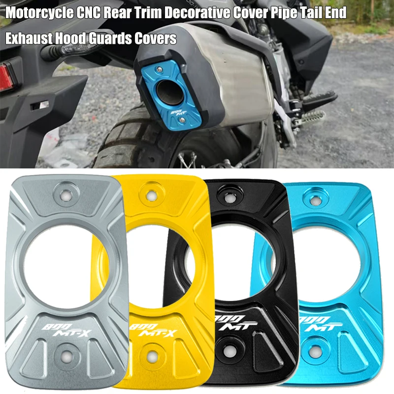 

Motorcycle CNC Rear Trim Decorative Pipe Tail End Exhaust Hood Guards Covers For CFMOTO CF MOTO 800MT 800MTX 800 MT 800MT-X