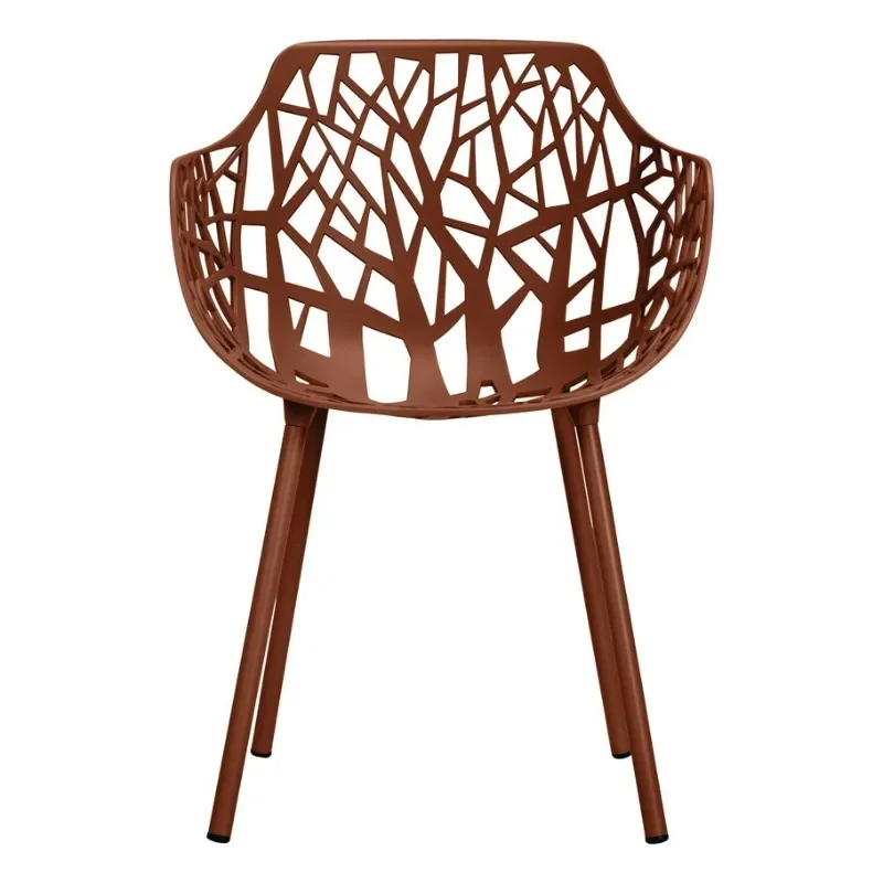 Modern Simple Backrest Dining Chair Creative Home Leisure Hollow Industrial Wind Chair