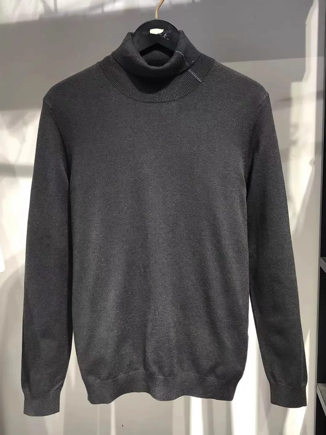 

High Collar Men's Sweater Thi Wool Blend Ultra Soft Casual Wear Warmth Retention High End ey Comfortable Fit Knitted Top