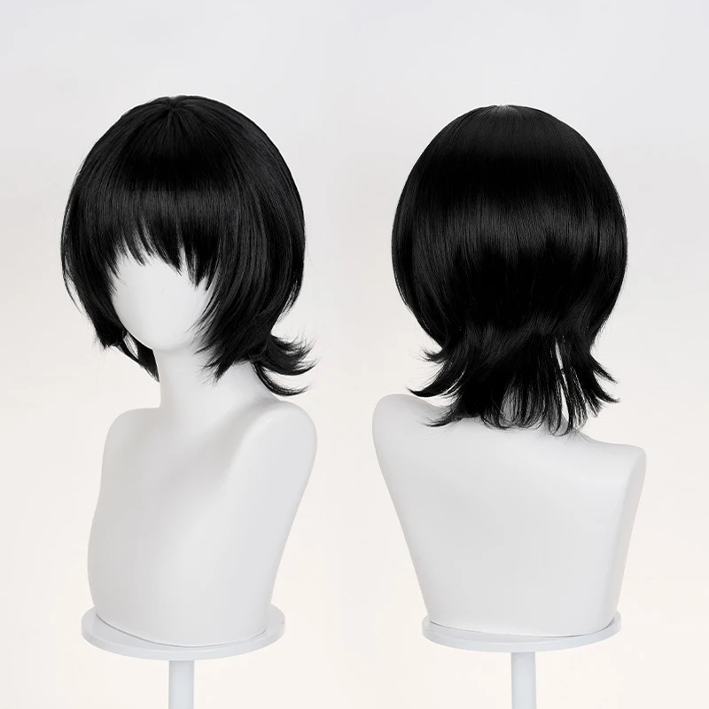 อะนิเมะทาโกปิ's Original Sin Shizuka Kuze คอสเพลย์วิกผมสั้นสีดำคุเซะ ชิซึกะผมสำหรับฮาโลวีนปาร์ตี้ผู้ใหญ่ผู้หญิงผู้ชายพร็อพ