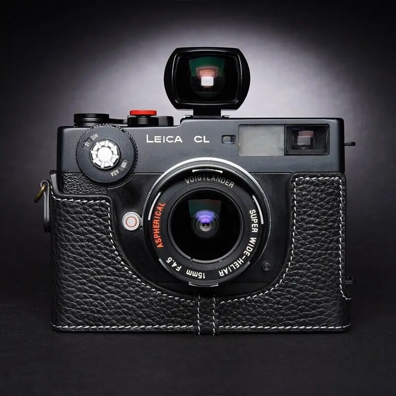 

Чехол ручной работы из натуральной кожи с верхним слоем для камеры Leica CL