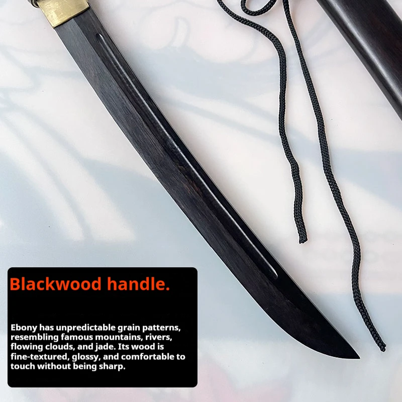 Rib difference short knife wooden knife with sheath iaido wooden knife Japanese sword practice props children's toy