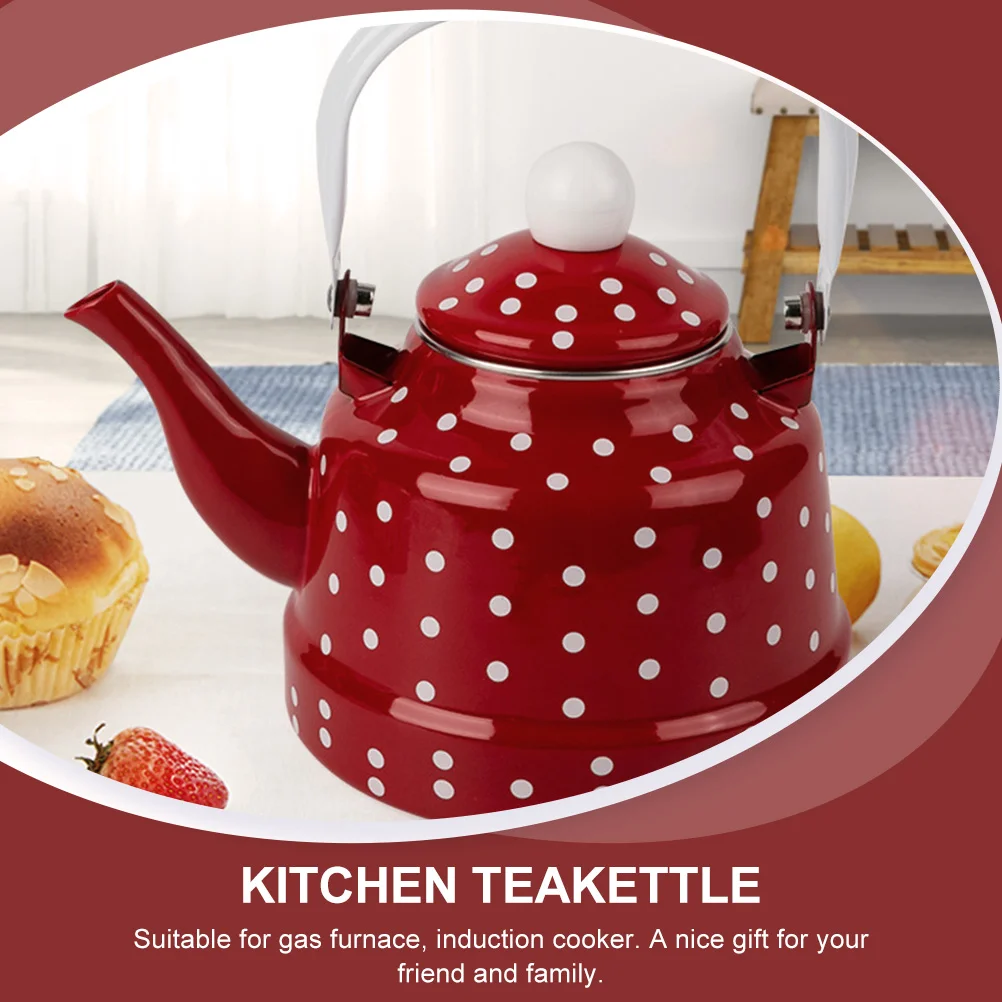 Enamel Kettle Camping Coffee Pot Tea Pots Kettles Terrarium Container Portable Teapot Household Teakettle Kitchen Honk