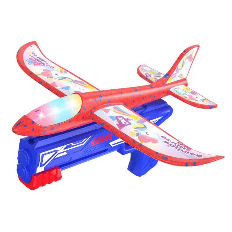 Foam Aircraft Launcher Children\'s Ejection Aircraft Toys Outdoor Toys Flying Around The Island Sports Toys Birthday Gift For Boy