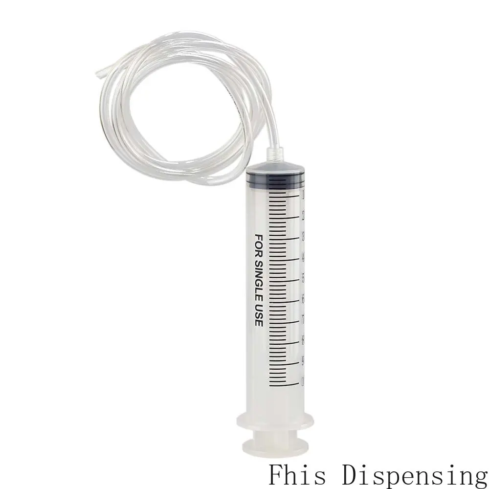 Siringa grande in plastica da 100ml + 120cm (47 pollici) pratico tubo in plastica
