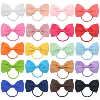 

20pcs Butterfly Knot Ropes Girls Bowknot Ties Kids Hair Bands Ponytail Holders Christmas Gift Hair Accessories