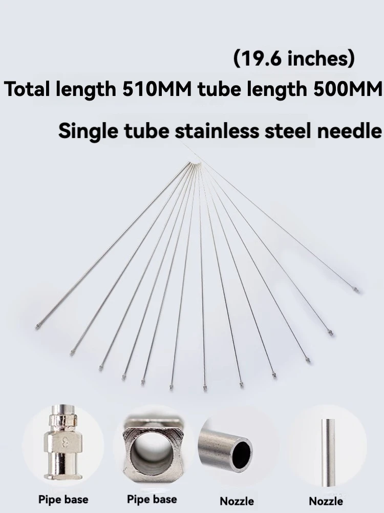 19.6-inch pointed stainless Syringe needle dispensing equipment syringe 500mm extended dispensing needle tube dispensing needle