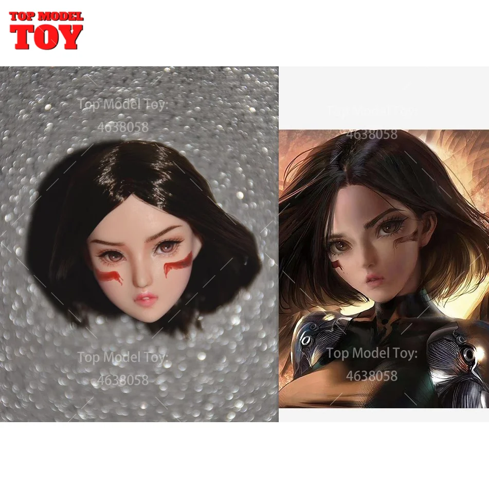 1/6 Customization Beauty Girl Alita Head Sculpt Game Characters Model For 12