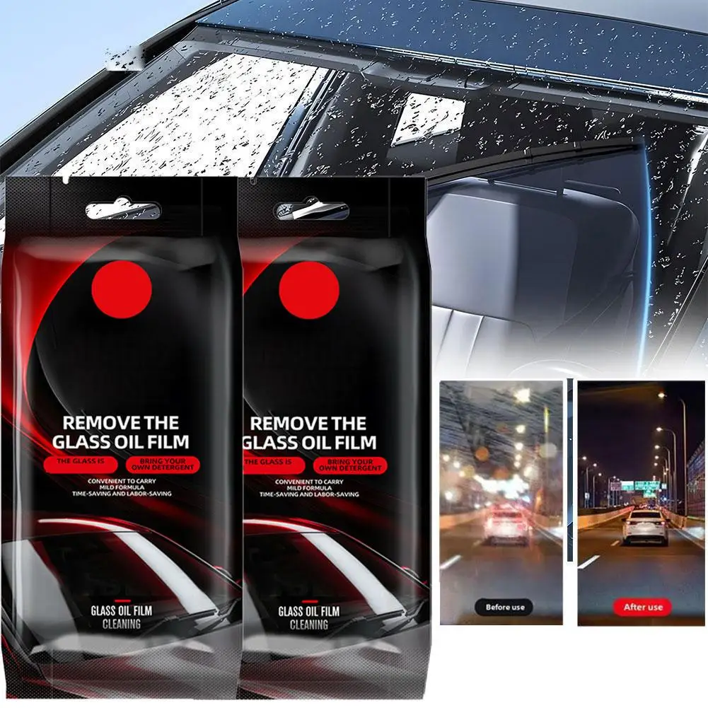 1/3/5Pcs Car Glass Oil Film Remover Sponge Wiper Stain Remover Front Windshield & Rearview Mirror Coating Cleaner Brush Agent