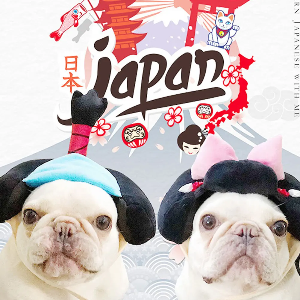 

1Pcs Dog Headband Geisha Inspired Pet Headwear Fashionable Soft Material Easy to Wear No Skin Irritation Perfect for Costume