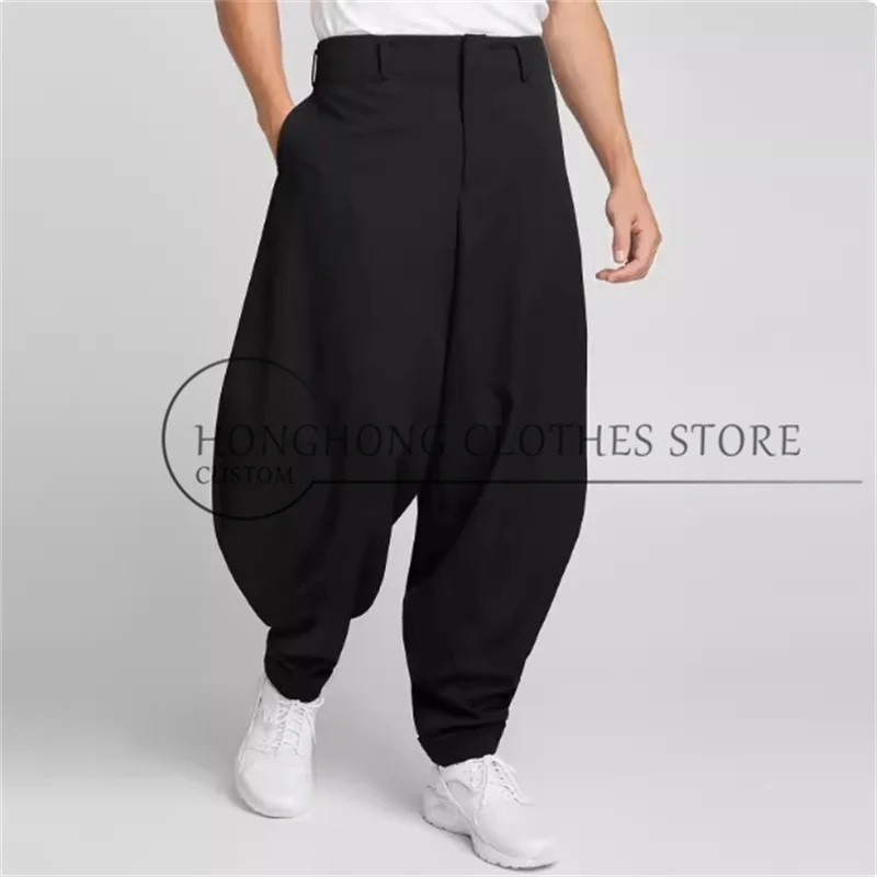 

Весенне-осенние облегающие брюки-фонарики из хлопкового материала на маленьких ножках, уличный стиль в стиле хип-хоп, мужские брюки CDG