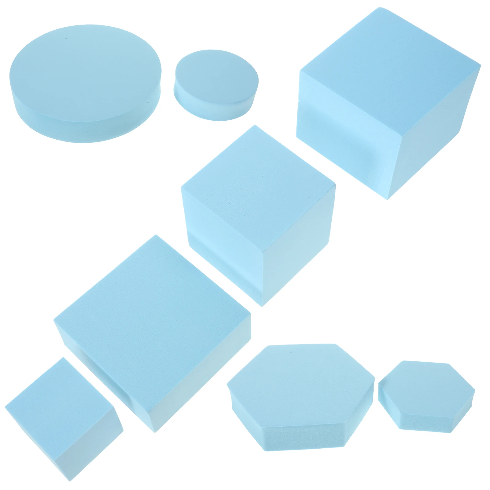 

8Pcs Geometric Photography Props Set Light Foam Cube Decor for Jewelry Makeup Product Photoshoot Background Display