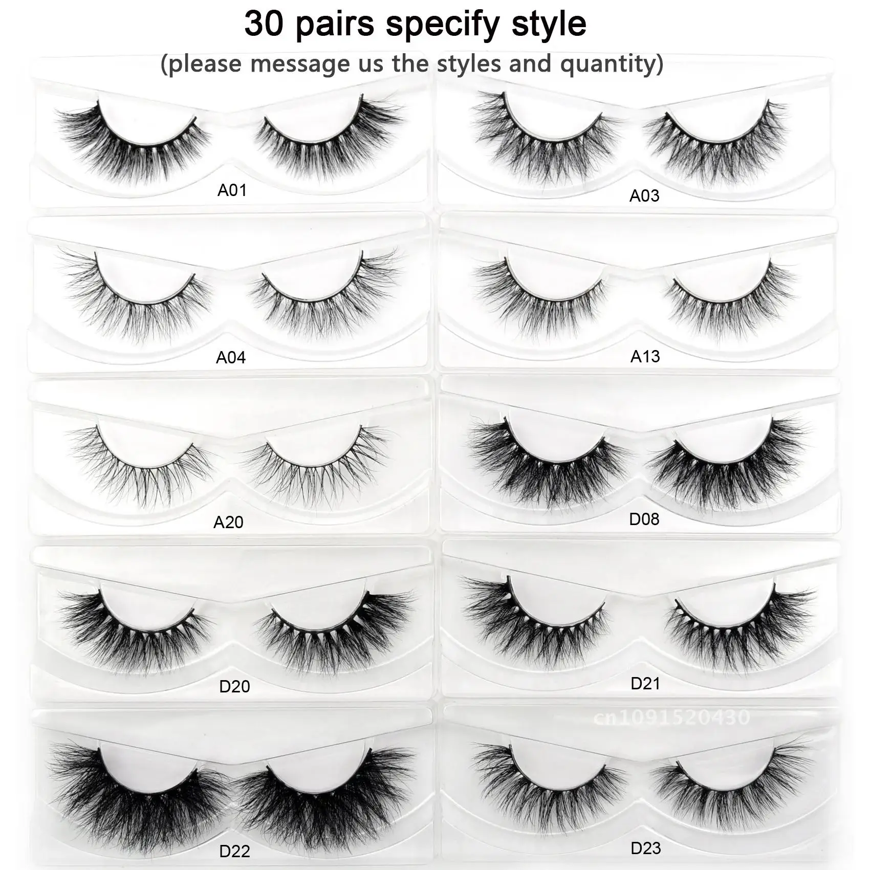 Visofree 30/40/100 Pairs 3D Mink Lashes With Tray No Box Handmade Full Strip Lashes Mink False Eyelashes Makeup eyelashes cilios