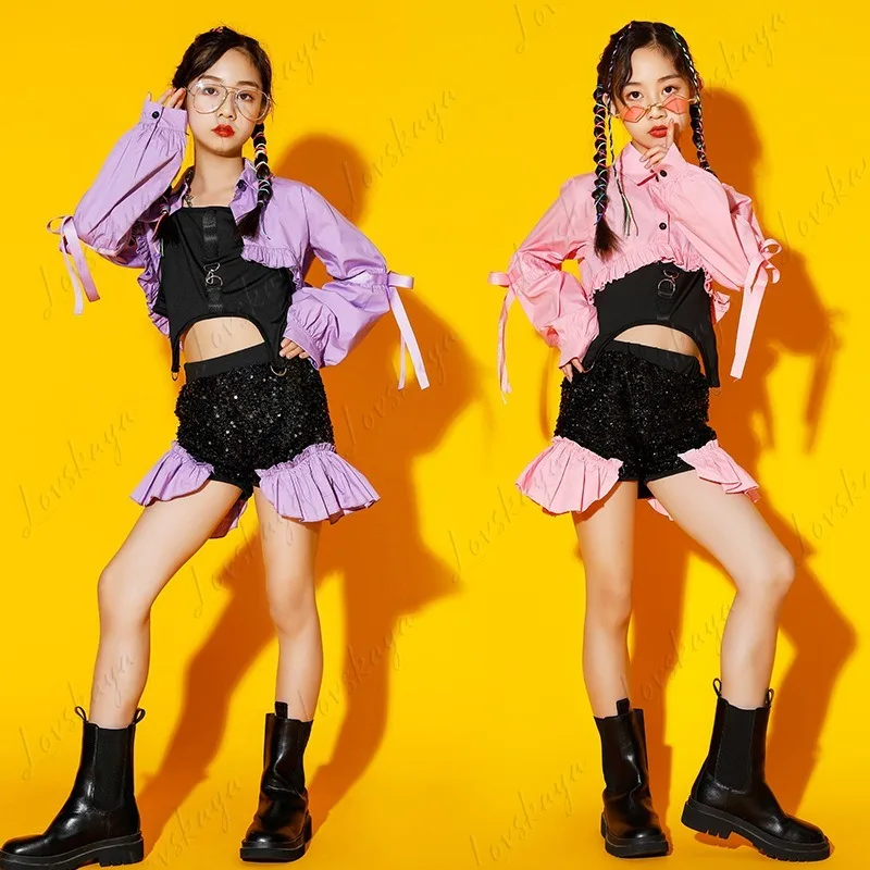 

Children's Jazz Dance Dance Trendy Costumes for Girls Performance Suits Fashionable Internet Celebrity Girls Catwalk