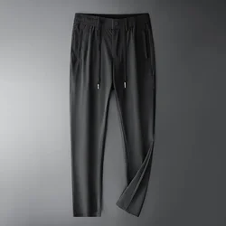 TFETTERS Brand Zip-up Casual Pants Mens Spring Autumn 2026 New Solid Color Mid Rise Business Trousers for Men Korean Fashion Men