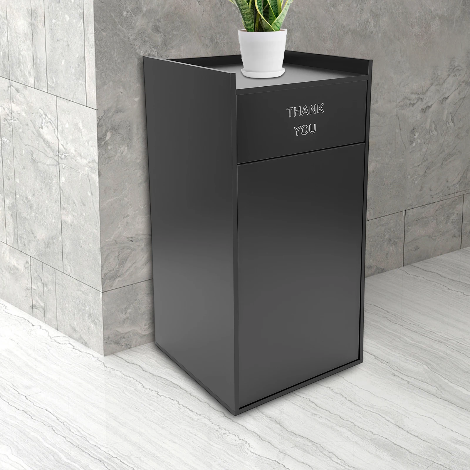 

Trash Can 110.23Lbs Load Ecological Board& Hardware Craft for Restaurants, Cafeterias, Food Courts, Schools, Hospitals