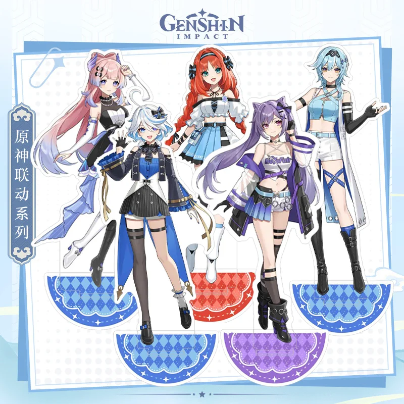 

Аниме-игра Genshin Impact, музыкальный фестиваль, Furina Keqing Aether Kokomi Nilou, акриловая фигурка-подставка, модель, тарелка, декор для стола, подарок