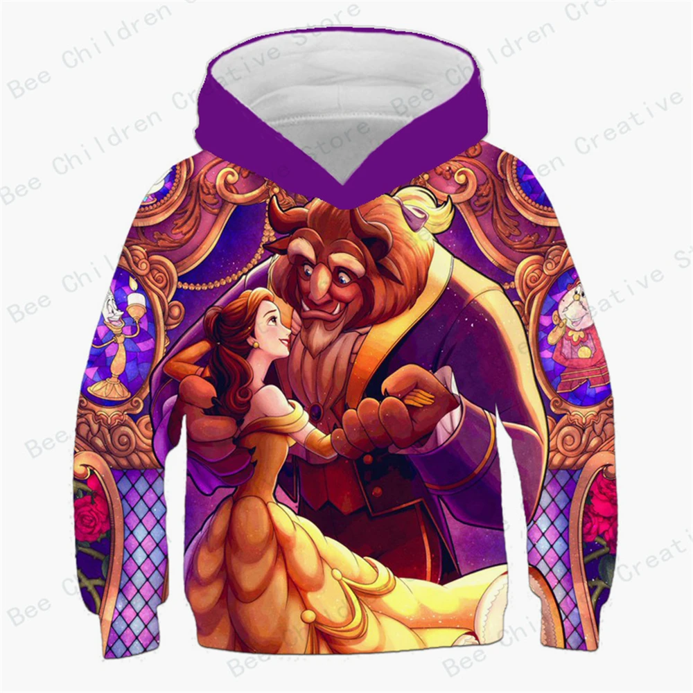 Beauty and the Beast Prince 3D Printing Hoodie Kids Girls Clothes Autumn And Winter Long sleeve Pullovers Boys Casual Sweatshirt