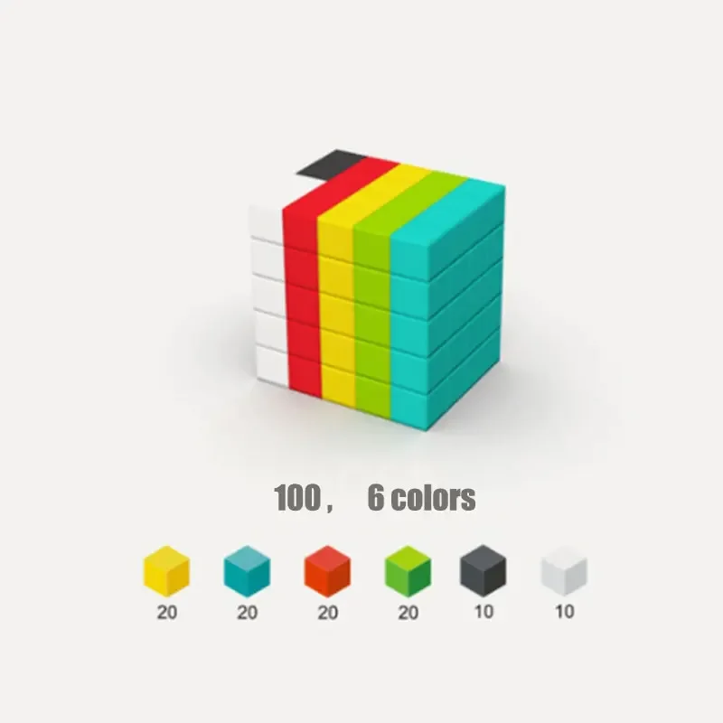 Designer bouwstenen Rainbow Cube kleurrijk verbindingsblok DIY-model kinderen speelgoed verjaardag kerstcadeaus voor kinderen speelgoed