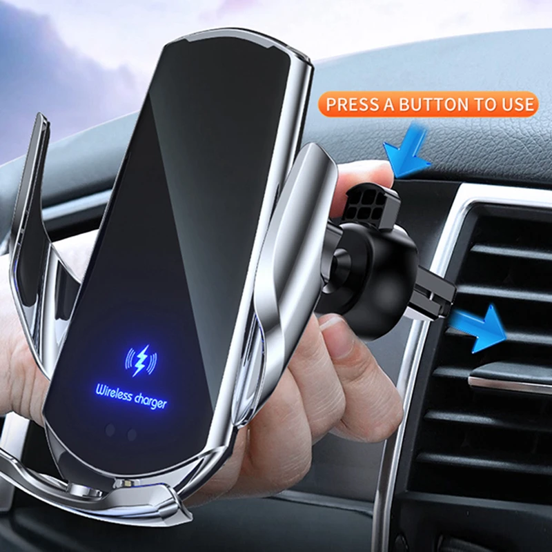 

Car Wireless Charger Car Phone Holder Intelligent Infrared Induction Wireless Charging Car Navigation Bracket GPS Support Holder