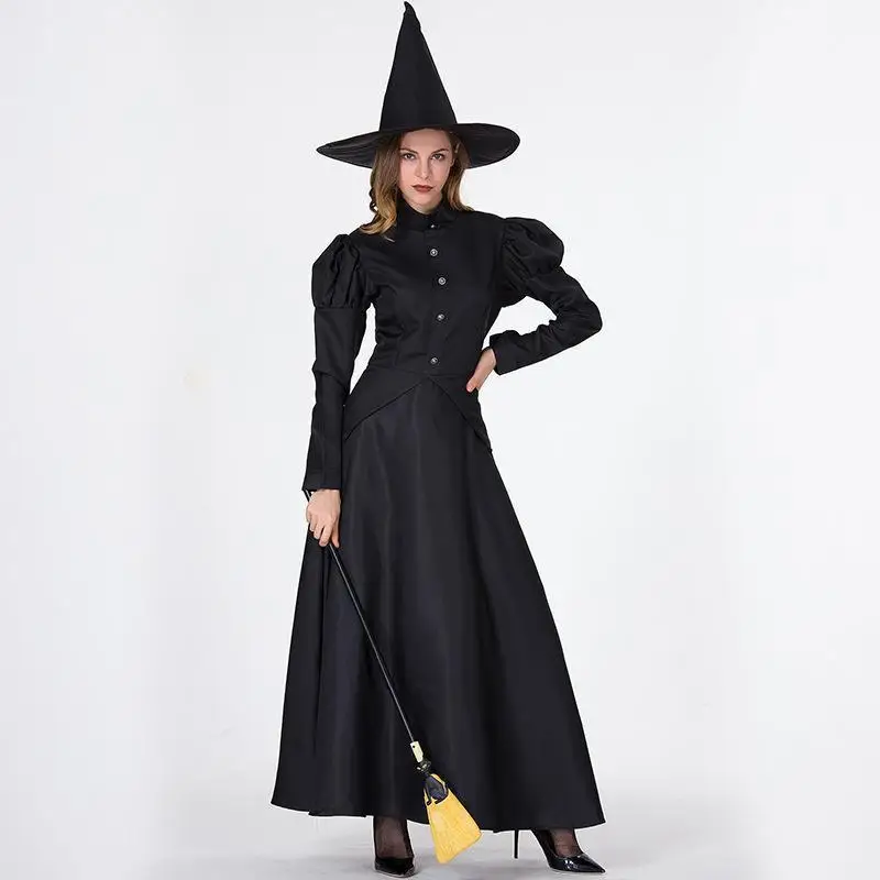 أزياء Bla Witch Magic Robe التأثيرية للبالغين، أزياء الهالوين رول بلانغ بار إيوب، ملابس المسرح الصينية التقليدية