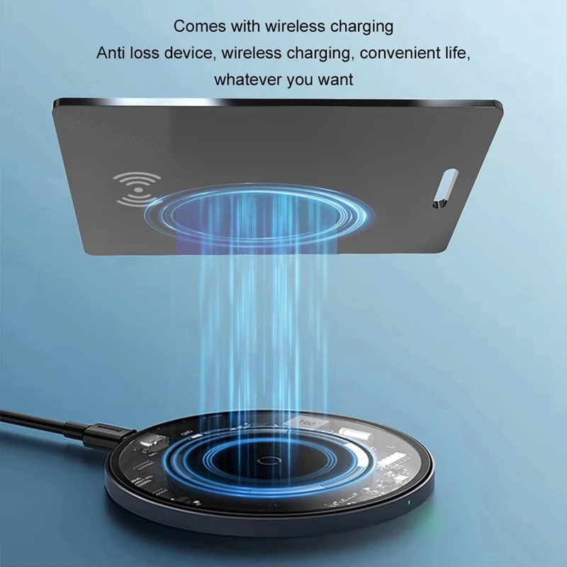 Smart Wallet Track Card Location Tracking Device Wireless Charging Wallet Phone Finder Works For Find My Tracker Tag B