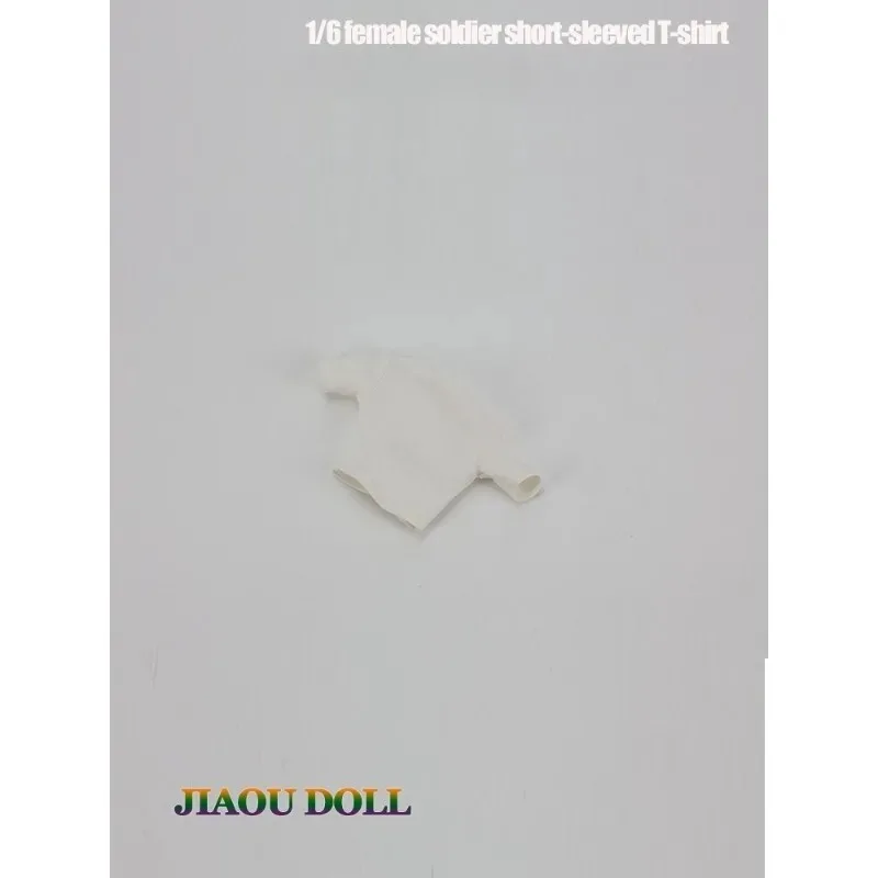 1/6 Scale Trendy Female Soldier Fashion T-shirt Pants with Belt Clothes Model for 12'' Action Figures Body Doll