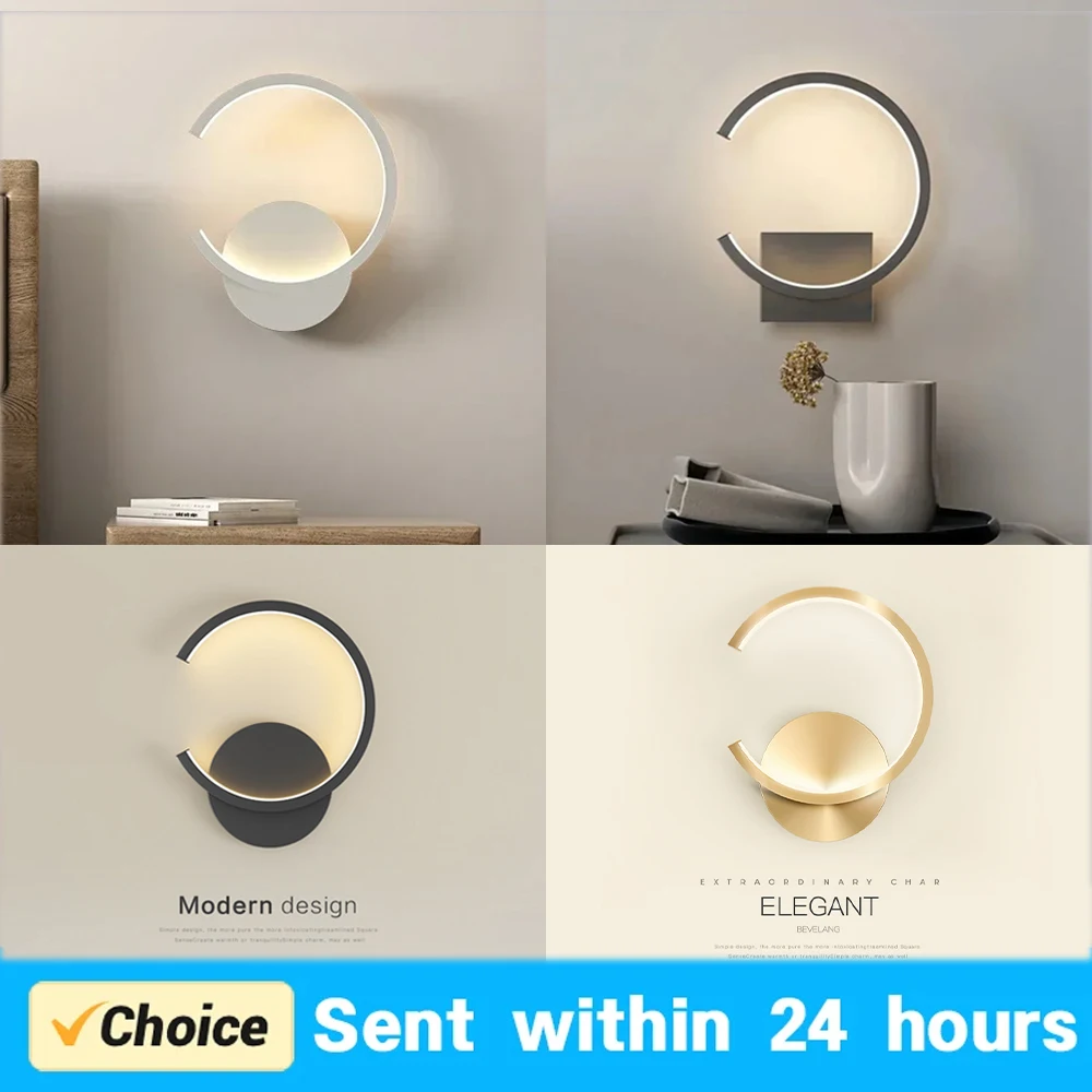 

Modern LED Wall Light Aluminum C Shaped Wall Lamp for Living Room Bedroom Bedside Aisle Indoor Decor Sconce Lighting Fixtures