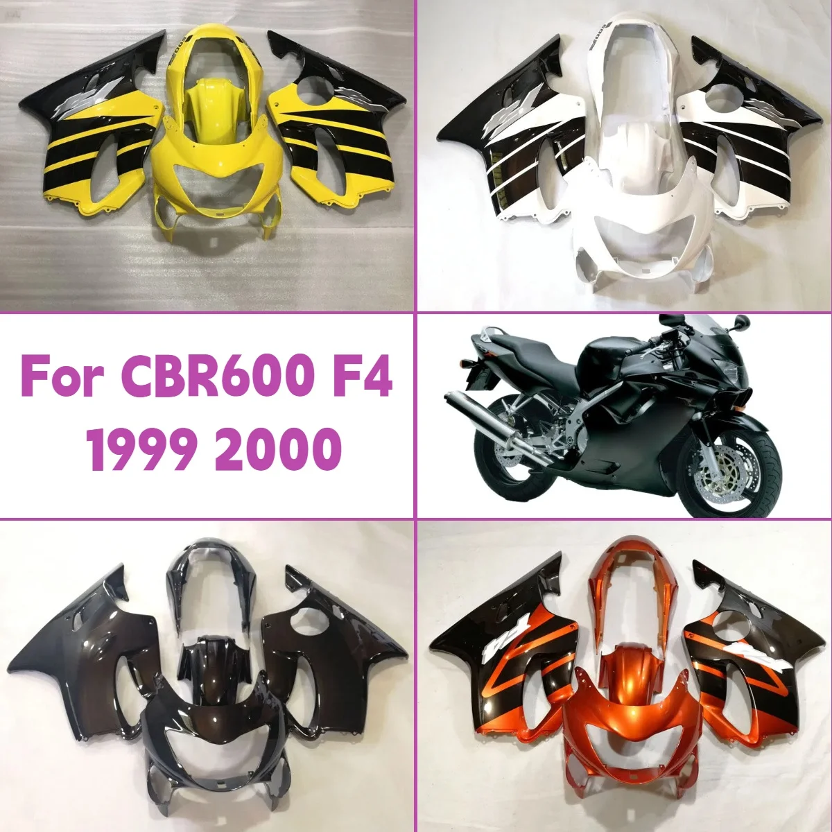 

Injection Fairings 1999 2000 CBR 600 F4 Prime Fairing Kit New Style Custom Accessories for Honda 99 00 CBR600 F4